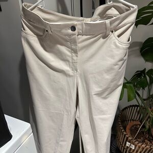 Lululemon City Sleek 5 Pocket Wide Leg Pants – Light Beige/Cream – Size 33 – NWT